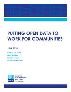PUTTING OPEN DATA TO WORK FOR COMMUNITIES  JUNE 2014