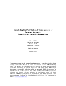 Simulating the Distributional Consequences of Personal Accounts: Sensitivity to Annuitization Options
