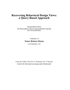 Recovering Behavioral Design Views: a Query-Based Approach