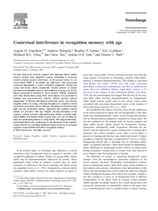 Contextual interference in recognition memory with age