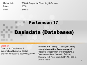 Basisdata (Databases) Pertemuan 17