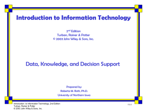 Introduction to Information Technology Data, Knowledge, and Decision Support 2 Edition