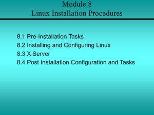 Module 8 Linux Installation Procedures