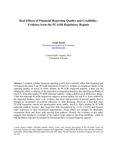 Real Effects of Financial Reporting Quality and Credibility: