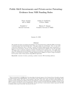 Public R&amp;D Investments and Private-sector Patenting: Evidence from NIH Funding Rules
