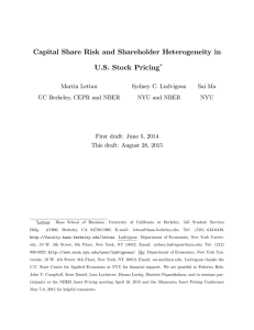 Capital Share Risk and Shareholder Heterogeneity in U.S. Stock Pricing