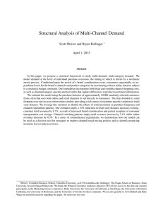 Structural Analysis of Multi-Channel Demand Scott Shriver and Bryan Bollinger