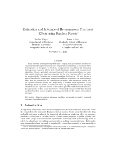 Estimation and Inference of Heterogeneous Treatment Effects using Random Forests