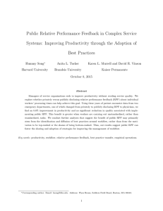 Public Relative Performance Feedback in Complex Service