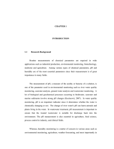 1  Routine measurements of chemical parameters are required in wide