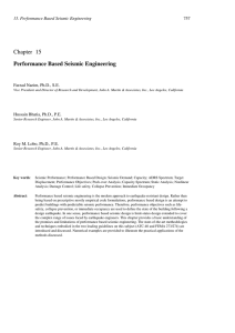 Chapter 15 Performance Based Seismic Engineering 15. Performance Based Seismic Engineering 757