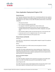 Cisco Application Deployment Engine 2130 Product Overview