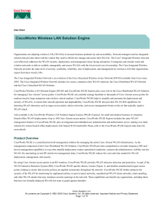 CiscoWorks Wireless LAN Solution Engine