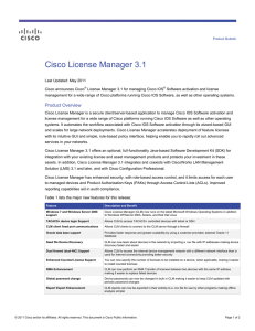 Cisco License Manager 3.1