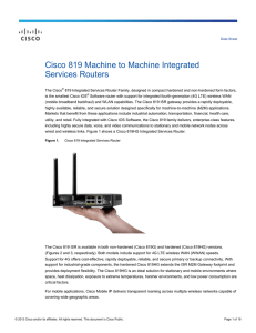 Cisco 819 Machine to Machine Integrated Services Routers