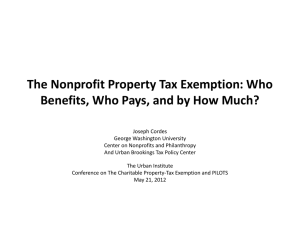The Nonprofit Property Tax Exemption: Who