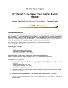 GT ComET- Georgia Tech Comet Event Tracker CS 8803 Project Proposal