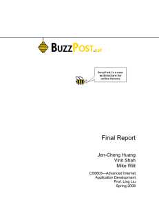 Final Report Jen-Cheng Huang Vinit Shah