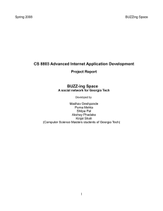 CS 8803 Advanced Internet Application Development BUZZ-ing Space Project Report