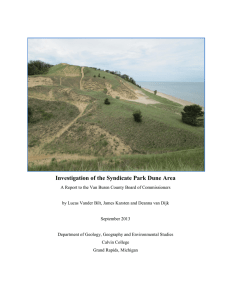Investigation of the Syndicate Park Dune Area