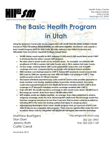 SM The Basic Health Program in Utah
