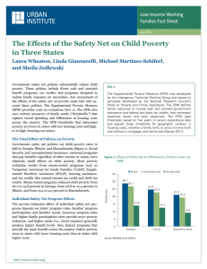 URBAN INSTITUTE The Effects of the Safety Net on Child Poverty