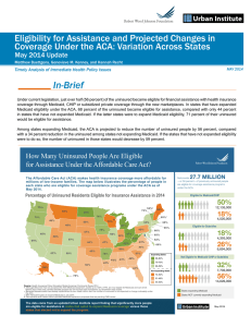 In-Brief Eligibility for Assistance and Projected Changes in Urban Institute