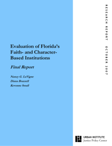 Evaluation of Florida’s Faith- and Character- Based Institutions