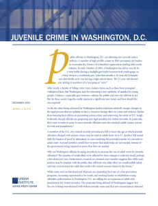 p JUVENILE CRIME IN WASHINGTON, D.C.