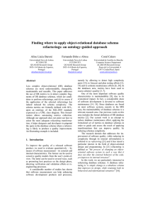 Finding where to apply object-relational database schema refactorings: an ontology-guided approach