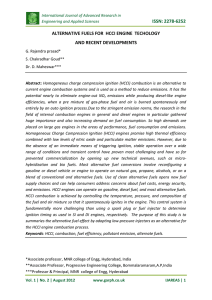 ISSN: 2278-6252  ALTERNATIVE FUELS FOR  HCCI ENGINE  TECHOLOGY