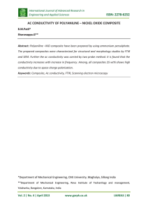 ISSN: 2278-6252  AC CONDUCTIVITY OF POLYANILINE – NICKEL OXIDE COMPOSITE