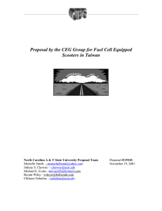 Proposal by the CEG Group for Fuel Cell Equipped