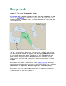 Mesopotamia Lesson 1: The Land Between the Rivers