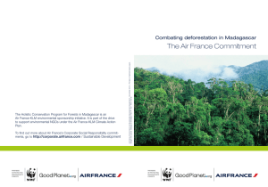 The Air France Commitment Combating deforestation in Madagascar