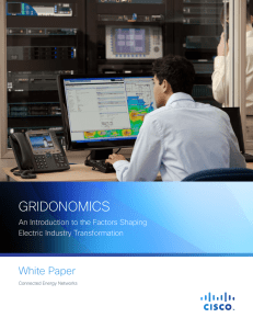 GRIDONOMICS White Paper An Introduction to the Factors Shaping Electric Industry Transformation