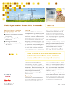 Multi-Application Smart Grid Networks USE CASE Cisco-Itron Network Solutions: Challenge