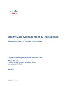   Utility Data Management &amp; Intelligence  Connected Energy Networks Business Unit 