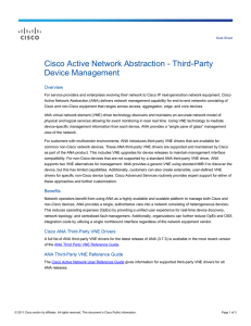 Cisco Active Network Abstraction - Third-Party Device Management Overview