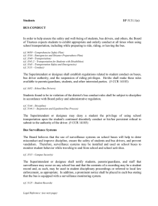 Students BUS CONDUCT BP 5131.1(a)