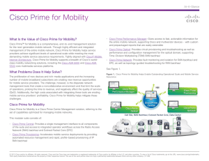 Cisco Prime for Mobility At-A-Glance