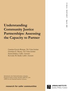 Understanding Community Justice Partnerships: Assessing the Capacity to Partner