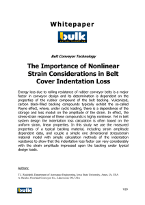Whitepaper The Importance of Nonlinear Strain Considerations in Belt Cover Indentation Loss