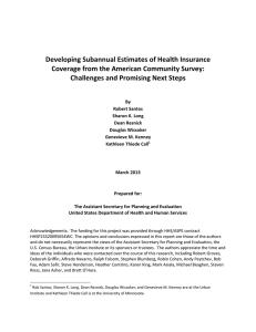 Developing Subannual Estimates of Health Insurance Challenges and Promising Next Steps