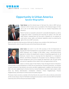 Opportunity in Urban America Speaker Biographies