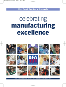 celebrating manufacturing excellence Best Factory Awards