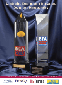 Celebrating Excellence in Innovation, Design and Manufacturing