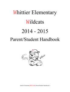 W hittier Elementary ildcats 2014 - 2015