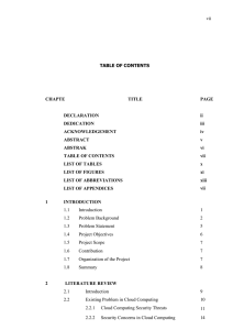 vii  TABLE OF CONTENTS CHAPTE
