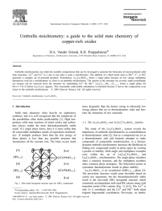 Umbrella stoichiometry: a guide to the solid state chemistry of *